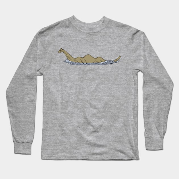 Nessie the Loch Ness Monster Long Sleeve T-Shirt by AzureLionProductions